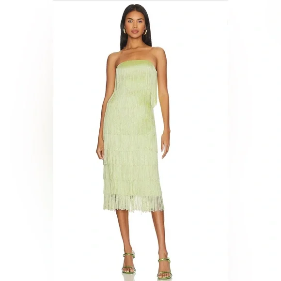House Of Harlow 1960 Dresses | Lime Green Fringe Dress | Color: Green | Size: Xl | Klajean1's Closet